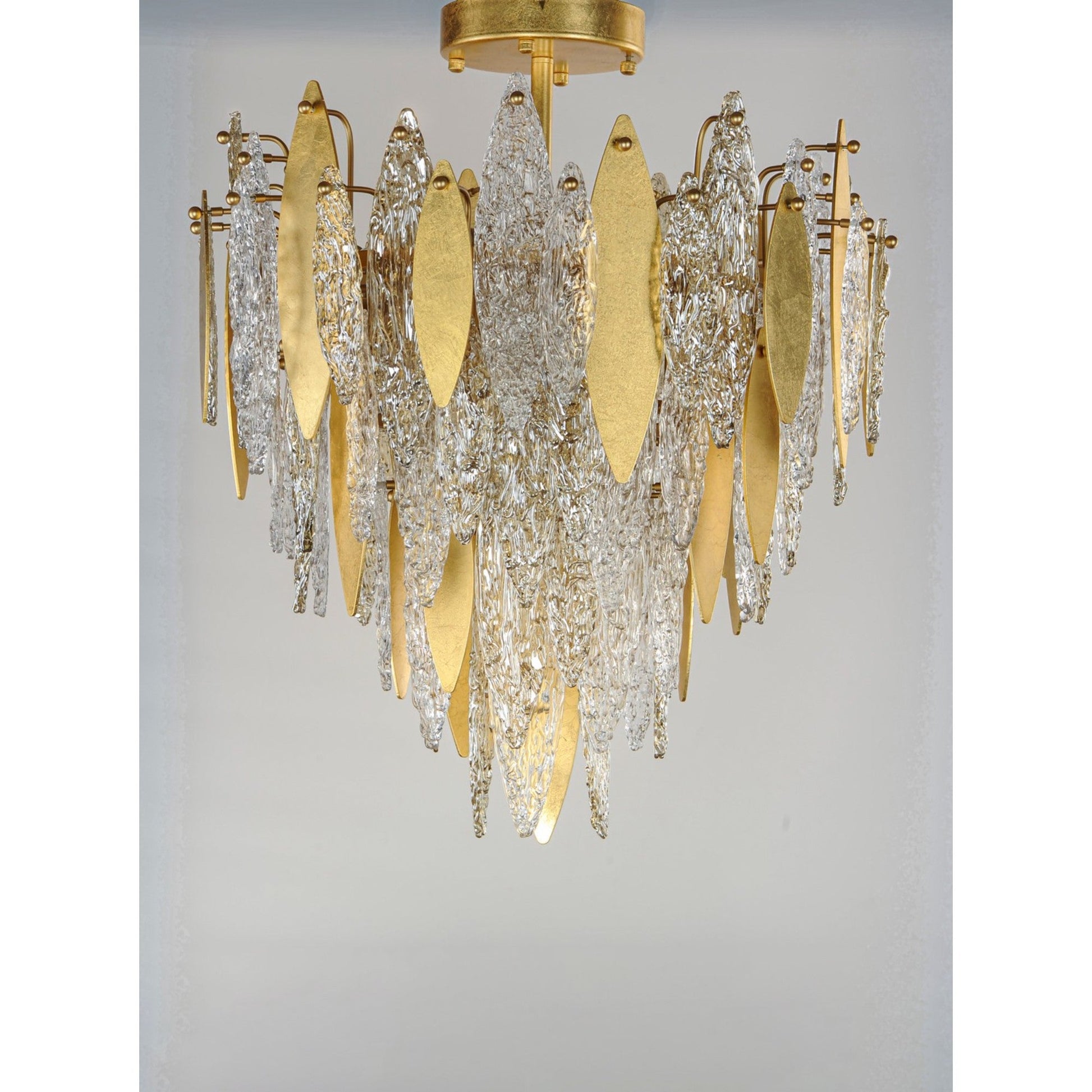 Majestic Gold Finish 29 - inch Flush Mount Ceiling Light Fixture - Lightings Menu