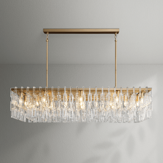 Marigon Modern Rectangular Chandelier - Lightings Menu