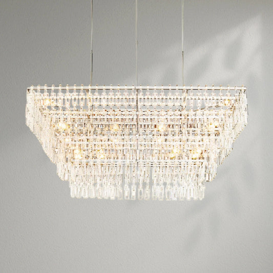 Marigon Multi - Tier Rectangular Chandelier - Lightings Menu