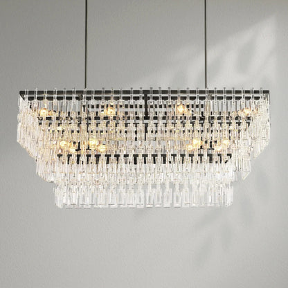 Marigon Multi - Tier Rectangular Chandelier - Lightings Menu