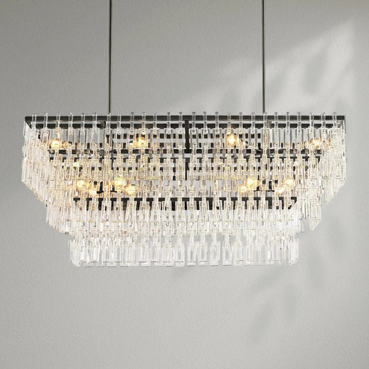 Marigon Multi - Tier Rectangular Chandelier - Lightings Menu