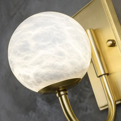 Modern Alabaster Ball Wall Sconce - Lightings Menu