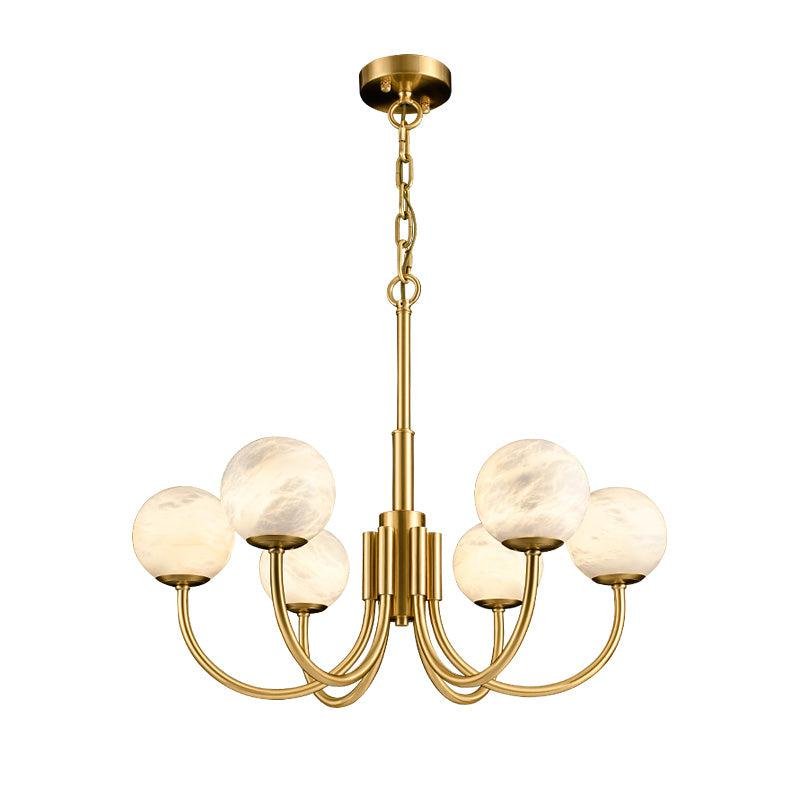 Modern Alabaster Round Art Chandelier - Lightings Menu