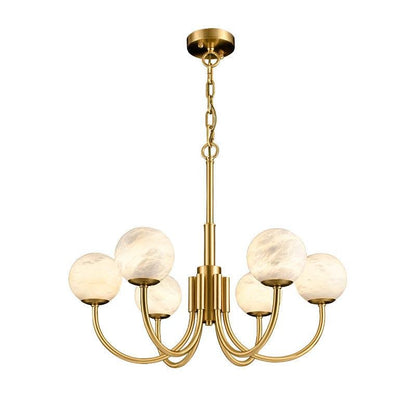Modern Alabaster Round Art Chandelier - Lightings Menu
