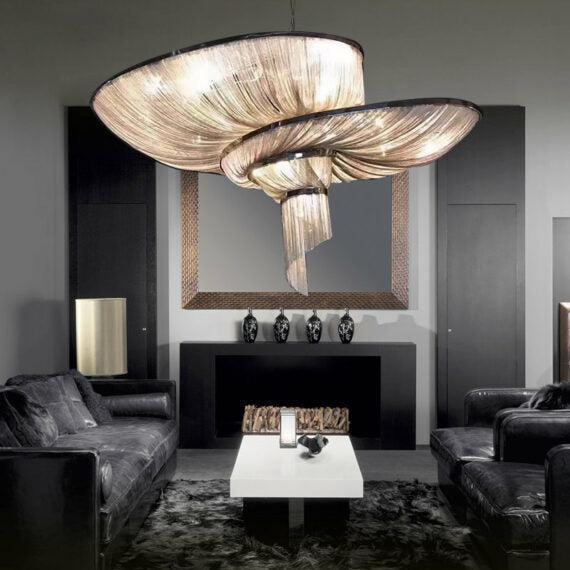 Modern Chain Tassel Pendant Chandelier - Lightings Menu