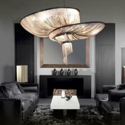 Modern Chain Tassel Pendant Chandelier - Lightings Menu