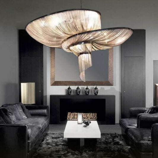 Modern Chain Tassel Pendant Chandelier - Lightings Menu