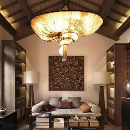 Modern Chain Tassel Pendant Chandelier - Lightings Menu