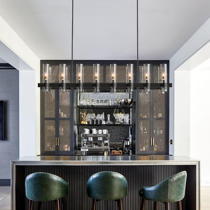 Modern Farmhouse 16 - Light Adjustable Linear Chandelier for Kitchen Island & Dining - Lightings Menu
