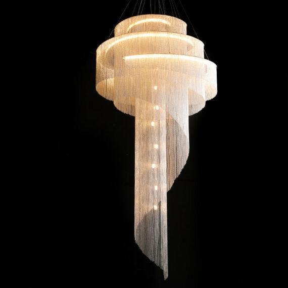 Modern Grand Chain Tassel Chandelier - Lightings Menu