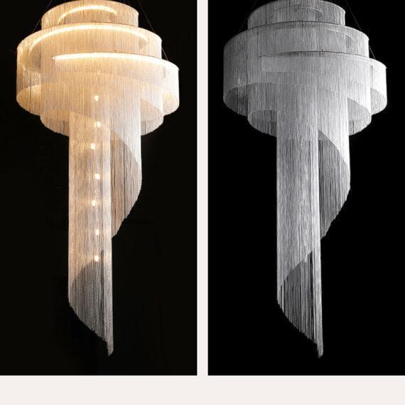 Modern Grand Chain Tassel Chandelier - Lightings Menu