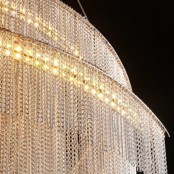 Modern Grand Chain Tassel Chandelier - Lightings Menu