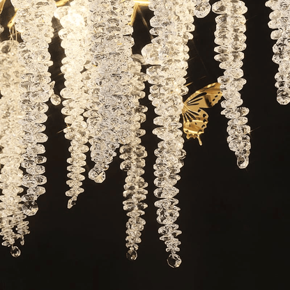 Modern Snowflake Crystal Branch Chandelier - Lightings Menu