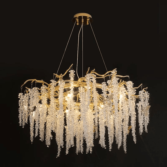 Modern Snowflake Crystal Branch Chandelier - Lightings Menu