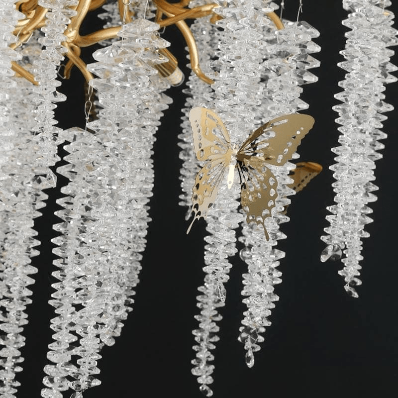 Modern Snowflake Crystal Branch Chandelier - Lightings Menu