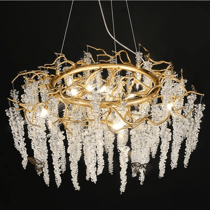 Modern Snowflake Crystal Branch Chandelier - Lightings Menu