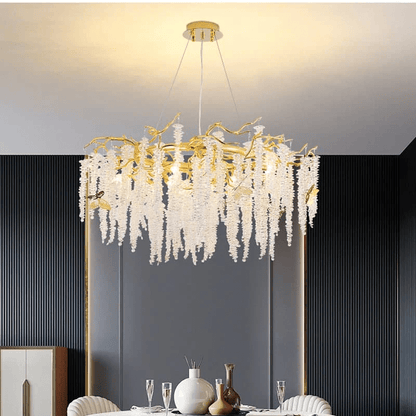 Modern Snowflake Crystal Branch Chandelier - Lightings Menu