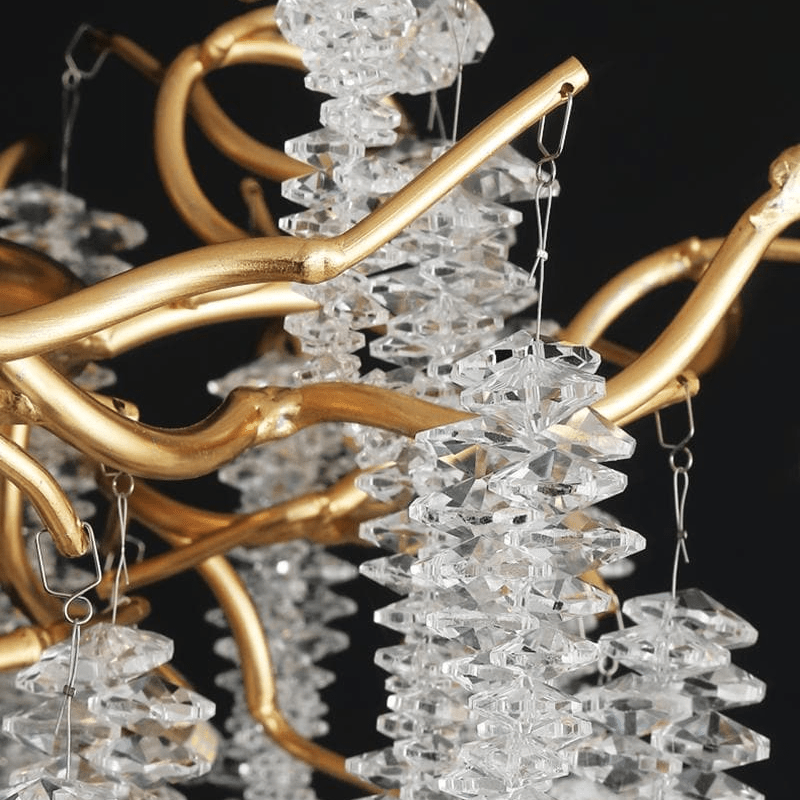 Modern Snowflake Crystal Branch Chandelier - Lightings Menu