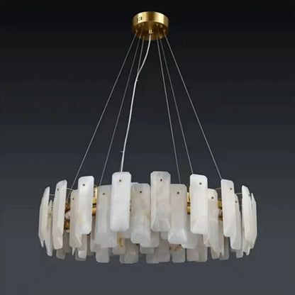 Moira Alabaster Round Chandelier - Lightings Menu