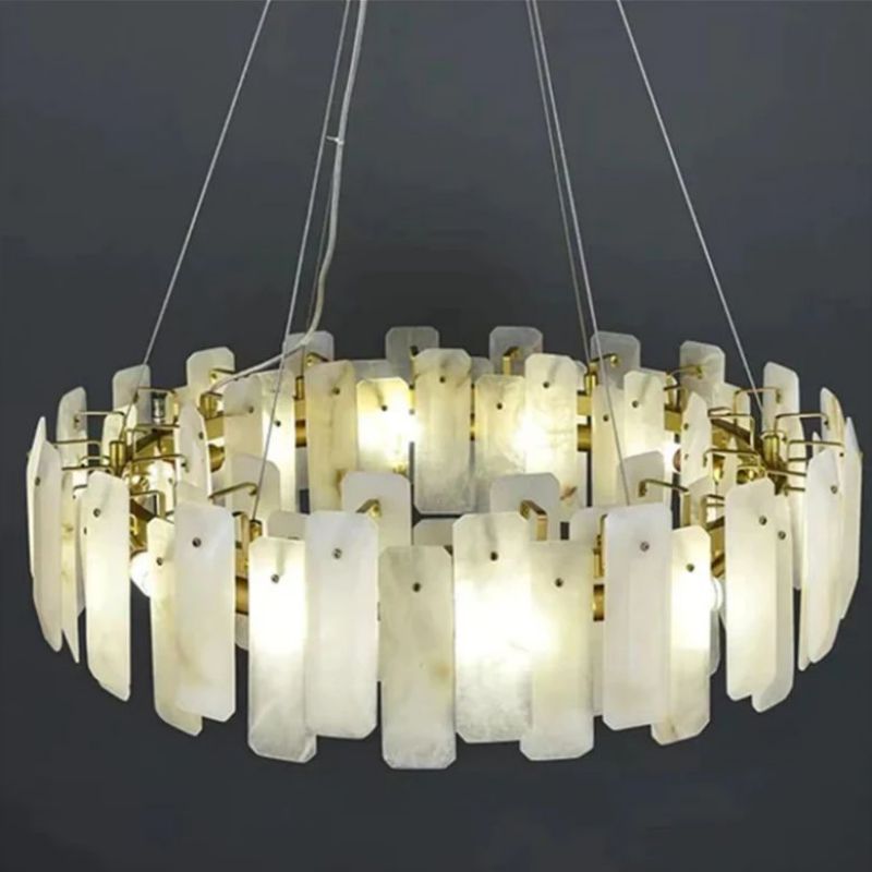 Moira Alabaster Round Chandelier - Lightings Menu