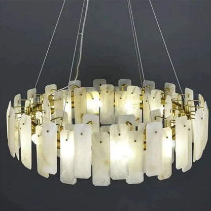 Moira Alabaster Round Chandelier - Lightings Menu