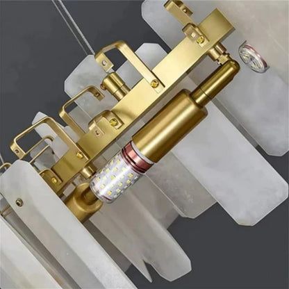 Moira Alabaster Round Chandelier - Lightings Menu