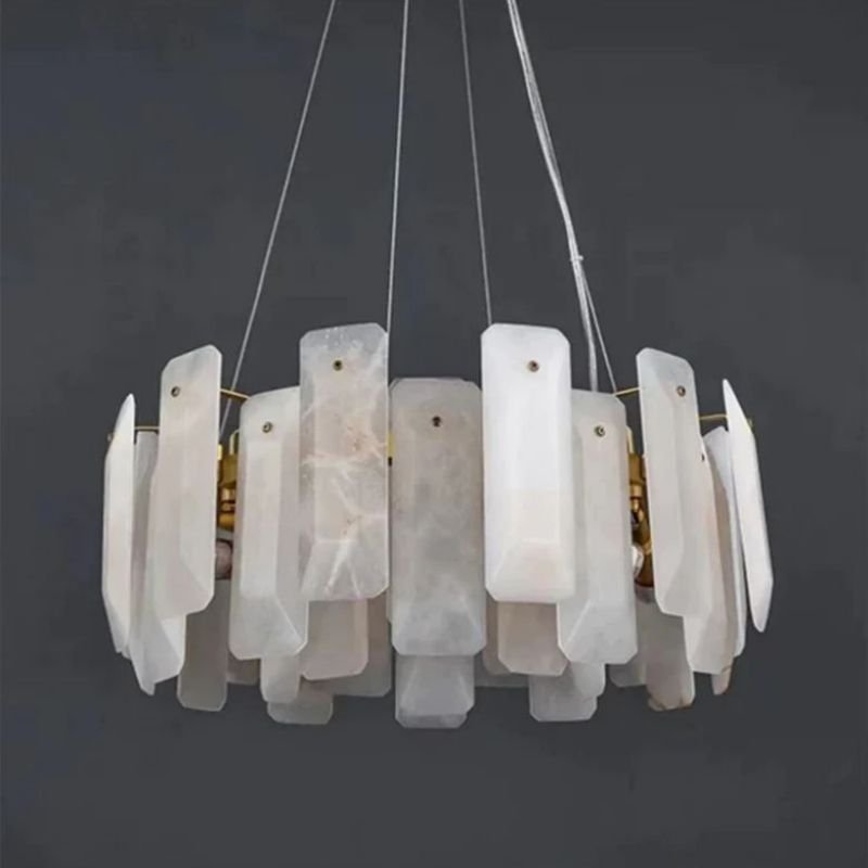 Moira Alabaster Round Chandelier - Lightings Menu