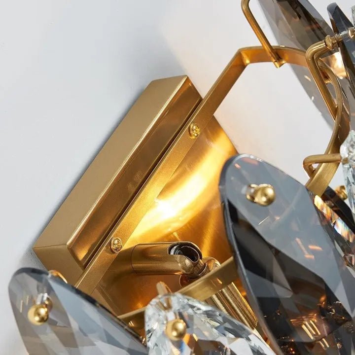 Multi sided Hand Crystal Wall Sconce - Lightings Menu