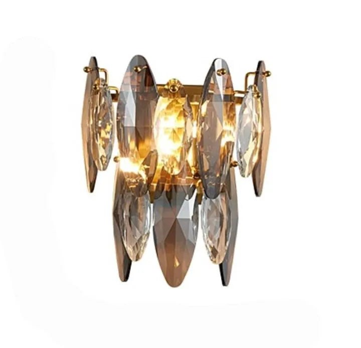 Multi sided Hand Crystal Wall Sconce - Lightings Menu