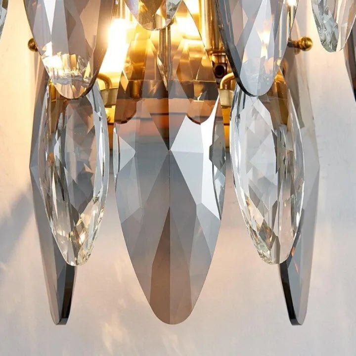 Multi sided Hand Crystal Wall Sconce - Lightings Menu