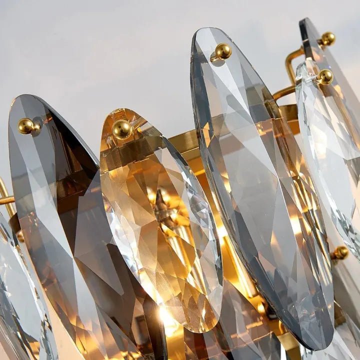 Multi sided Hand Crystal Wall Sconce - Lightings Menu