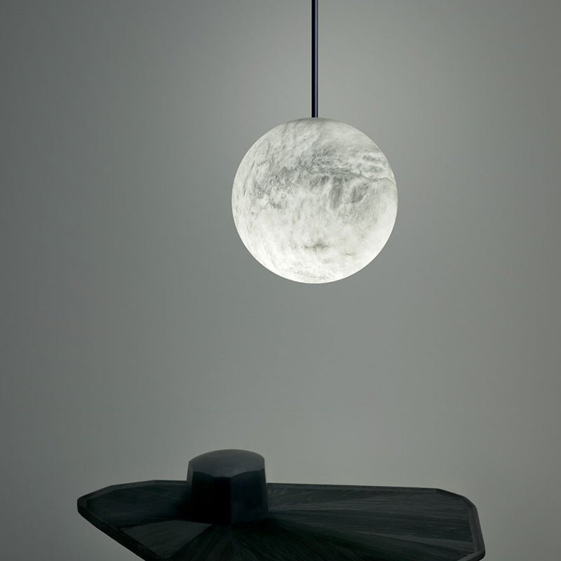 Nami Alabaster Sphere Staircase Chandelier - Lightings Menu