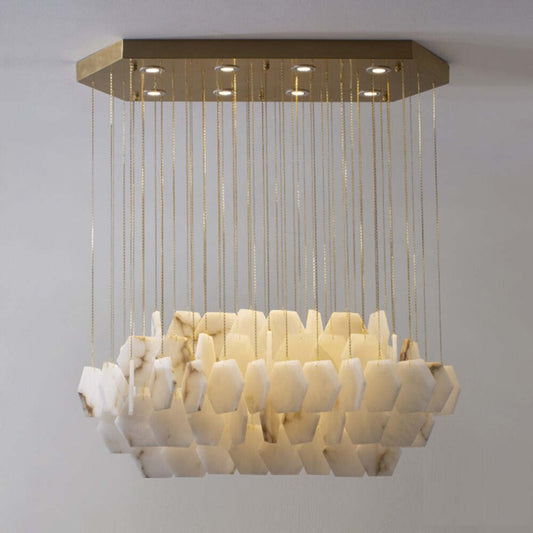 Natural Alabaster Modern Chandelier - Lightings Menu