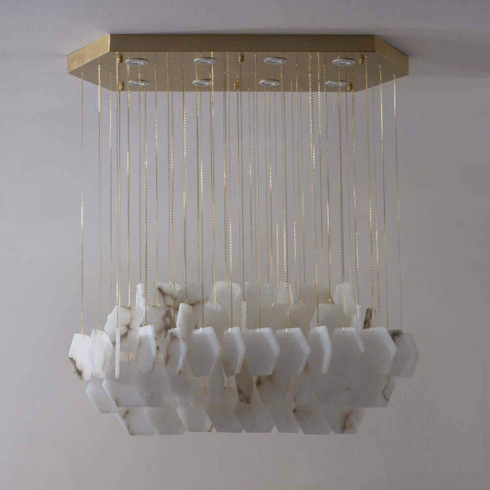 Natural Alabaster Modern Chandelier - Lightings Menu