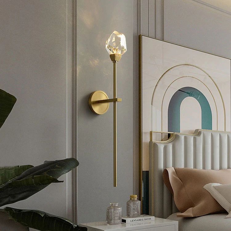 Nicole Crystal Wall Sconce Rod - Lightings Menu