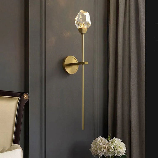 Nicole Crystal Wall Sconce Rod - Lightings Menu