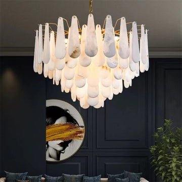 Pamela marble Modern Creative chandelier D32" - Lightings Menu