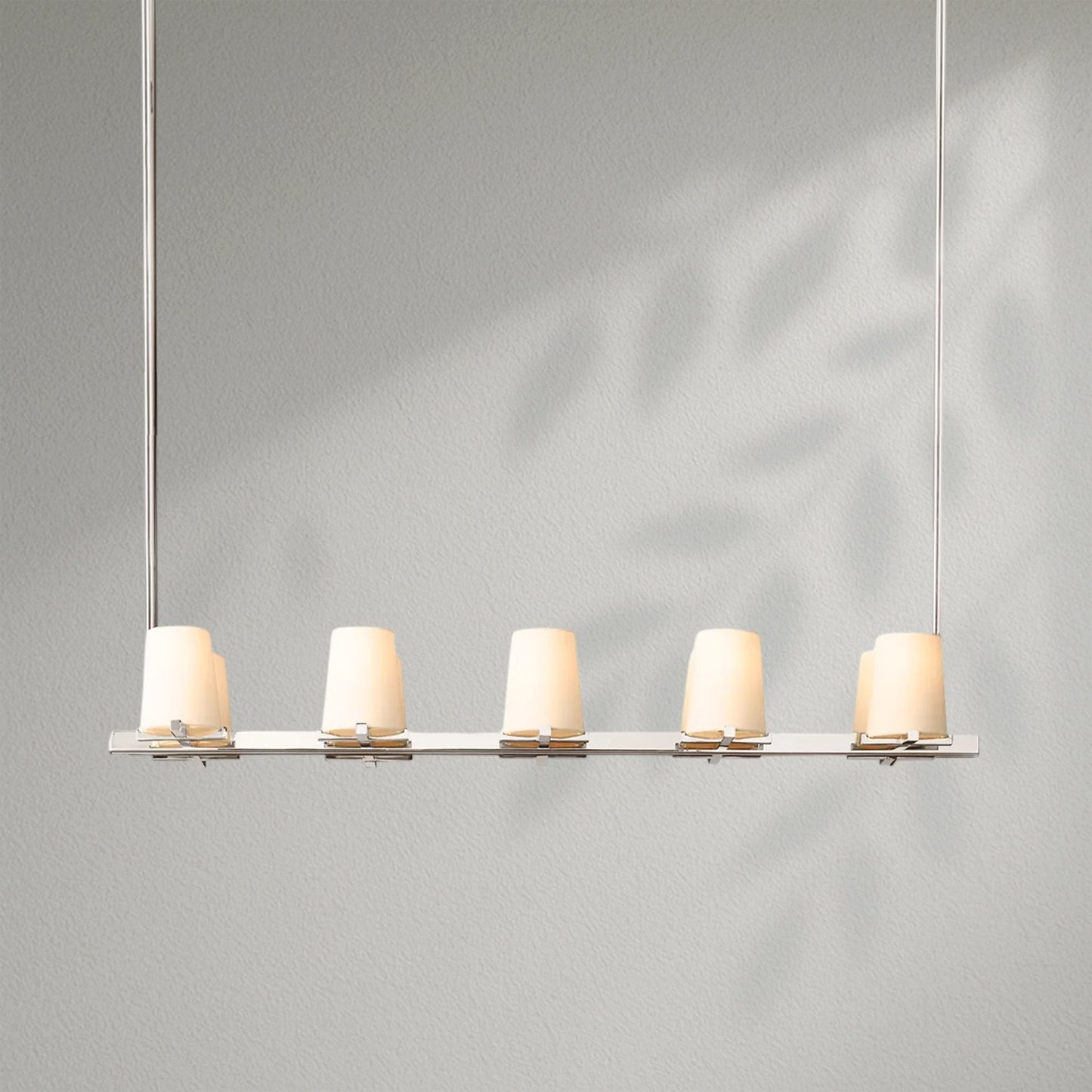 Pauillec Fabric Shade Linear Chandelier - Lightings Menu