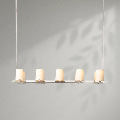 Pauillec Fabric Shade Linear Chandelier - Lightings Menu