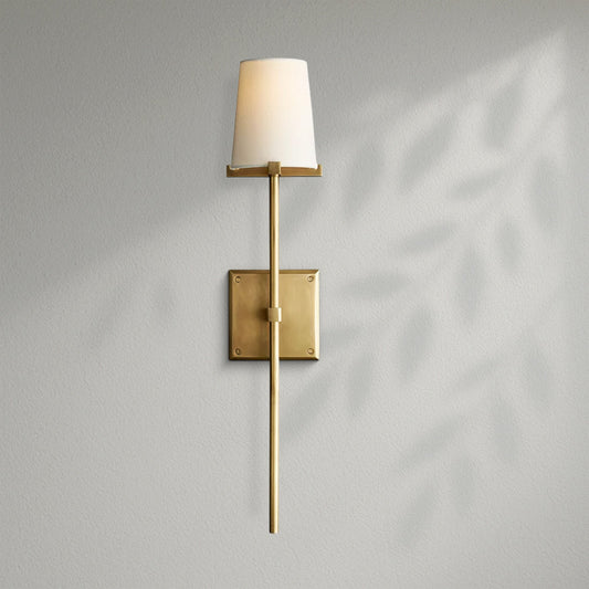 Pauillec Fabric Shade Torch Sconce - Lightings Menu