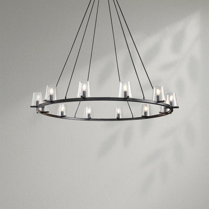 Pauillec Glass Round Chandelier - Lightings Menu