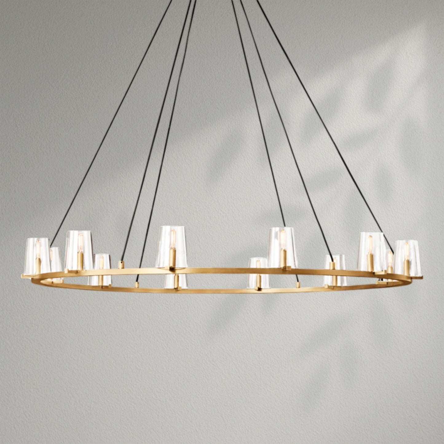 Pauillec Glass Round Chandelier - Lightings Menu