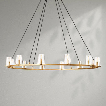 Pauillec Glass Round Chandelier - Lightings Menu