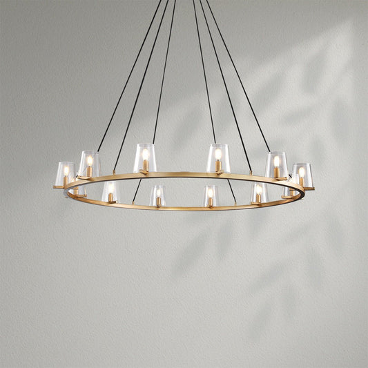 Pauillec Glass Round Chandelier - Lightings Menu