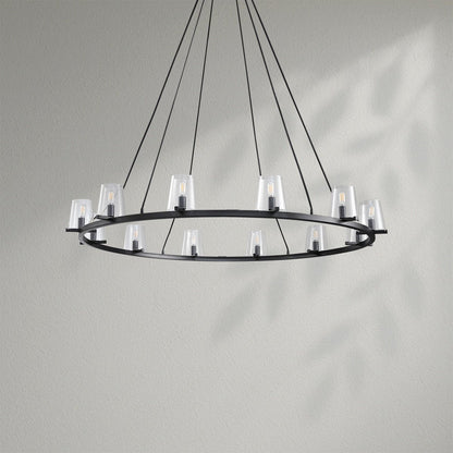 Pauillec Glass Round Chandelier - Lightings Menu