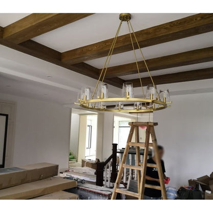 Pauillec Glass Round Chandelier - Lightings Menu