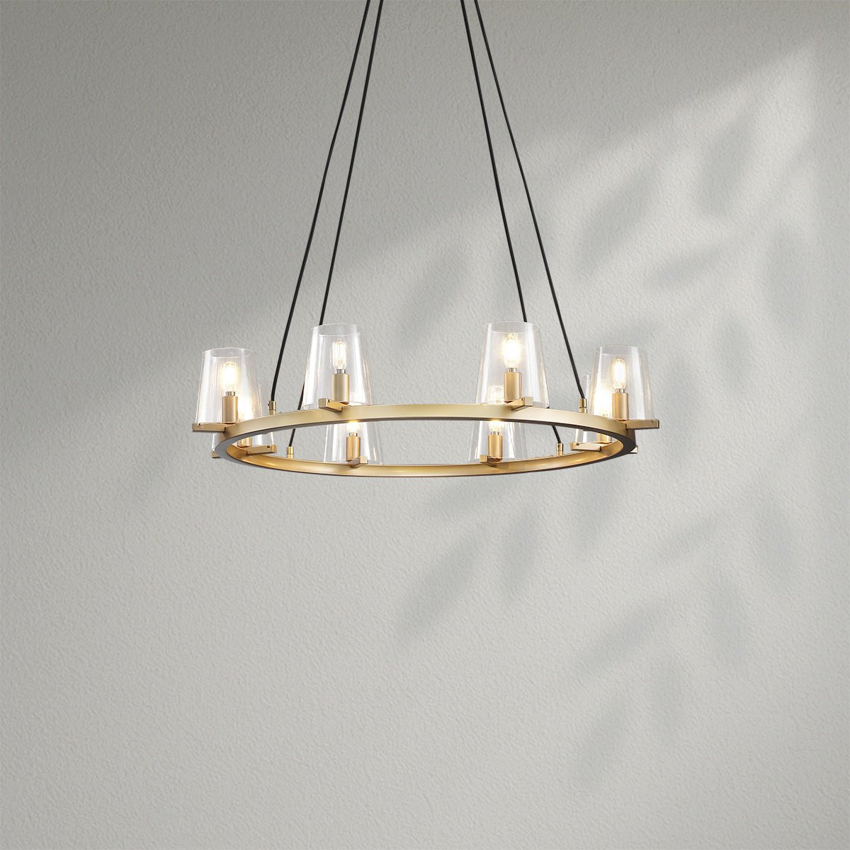 Pauillec Glass Round Chandelier - Lightings Menu