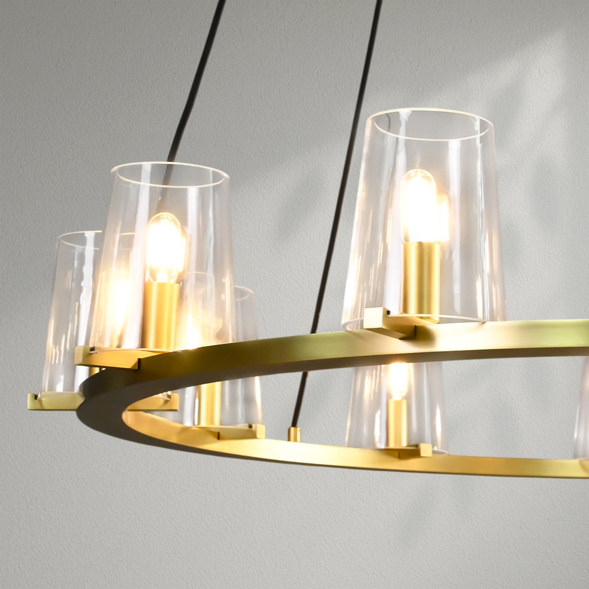 Pauillec Glass Round Chandelier - Lightings Menu