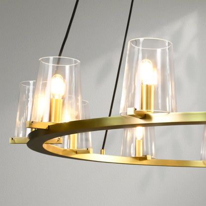 Pauillec Glass Round Chandelier - Lightings Menu