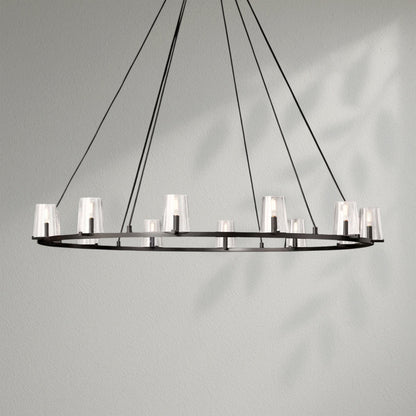 Pauillec Glass Round Chandelier - Lightings Menu